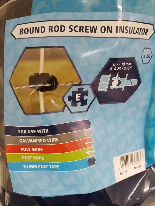 Rutland Round Rod Screw On Insulator